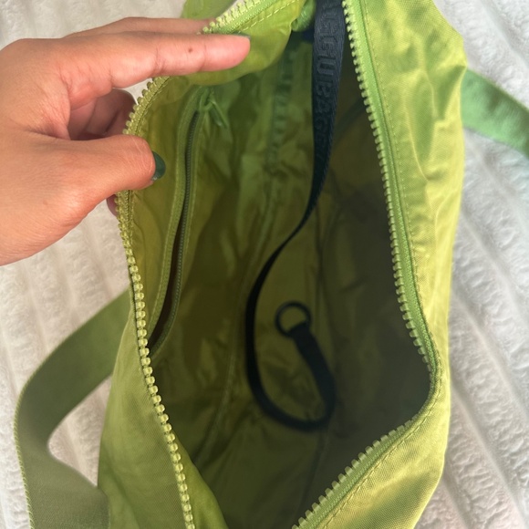 Medium Nylon Crescent Bag in Green Juice - Picture 3 of 7